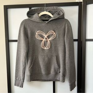 [S] TNA Classic Grey Hoodie with Baby Pink Emblem Women’s Sweatshirt
